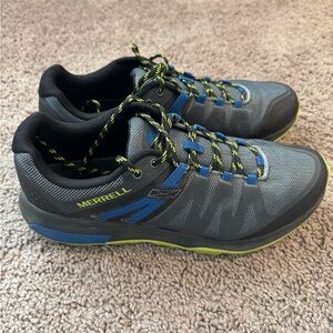 Merrell Men's Gray and Blue Hiking Shoes